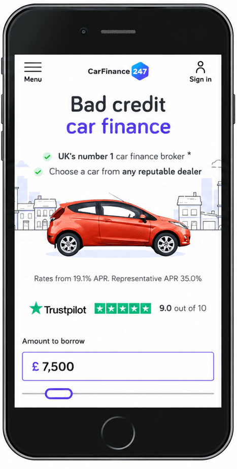 CarFinance247 redesigned PPC landing page without a prominent CTA on mobile