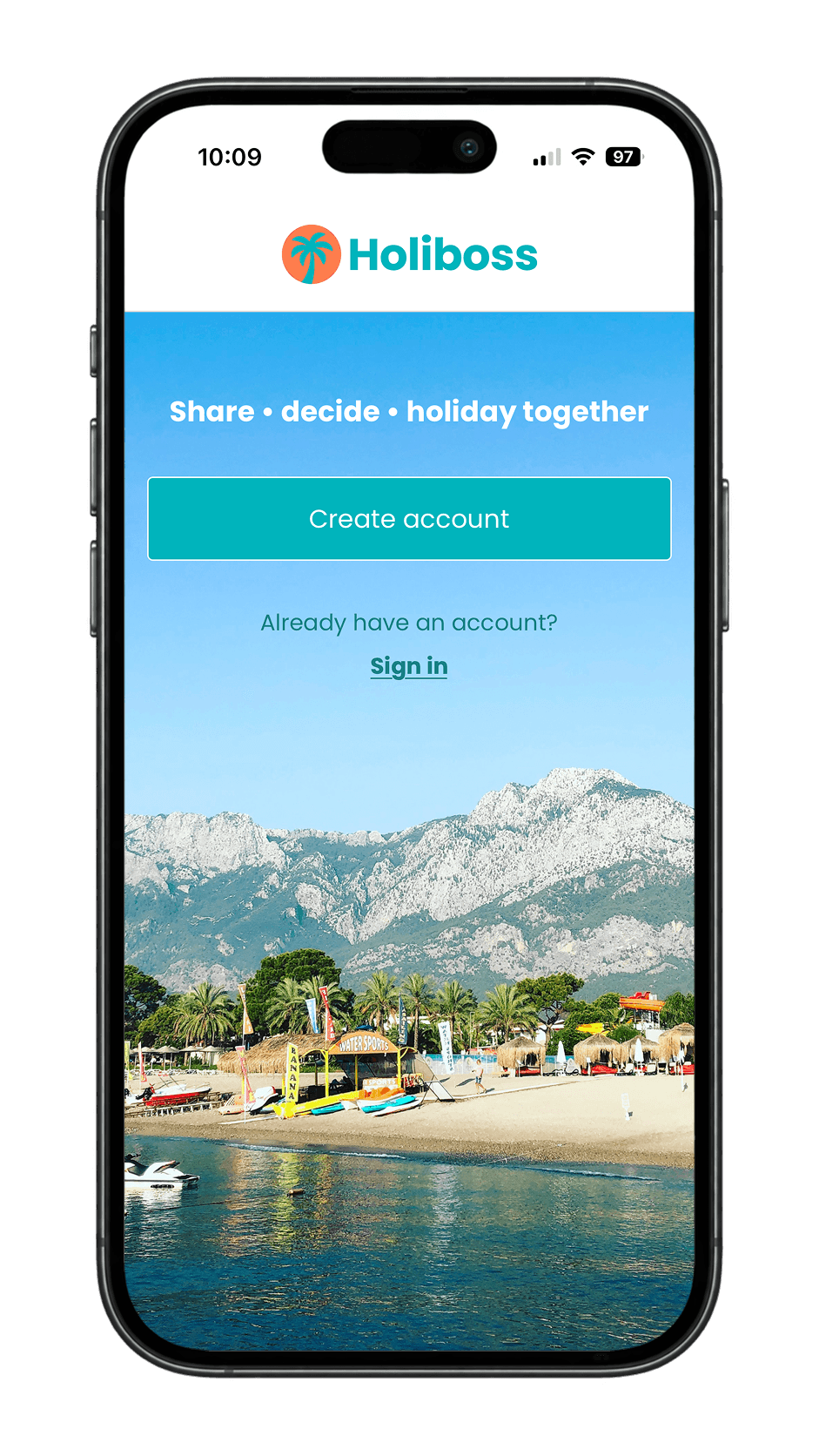 Holiboss mobile app on iPhone