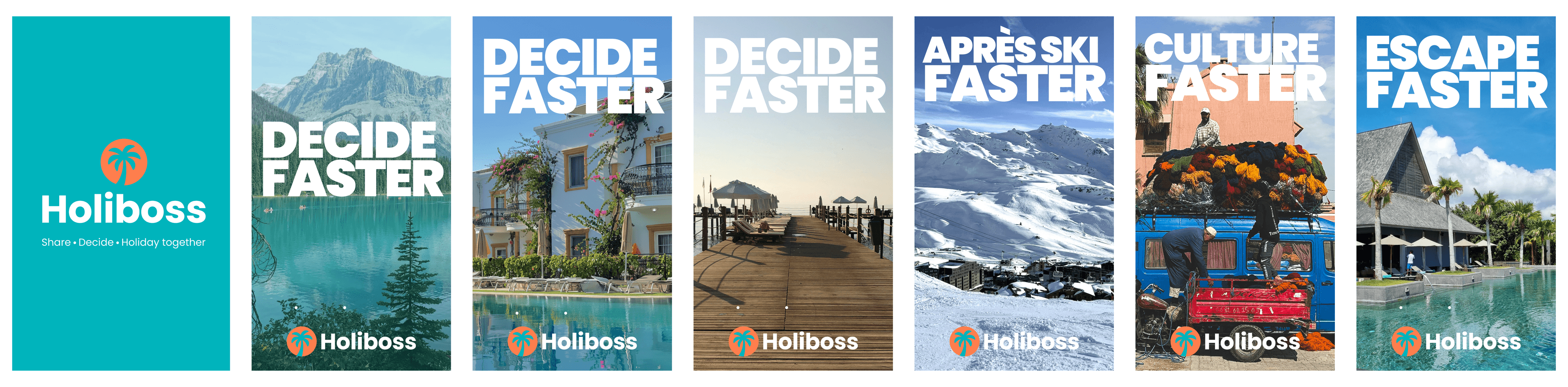 Holiboss brand identity and social content